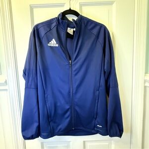 Adidas Blue Performance Jacket Lightweight Athletic